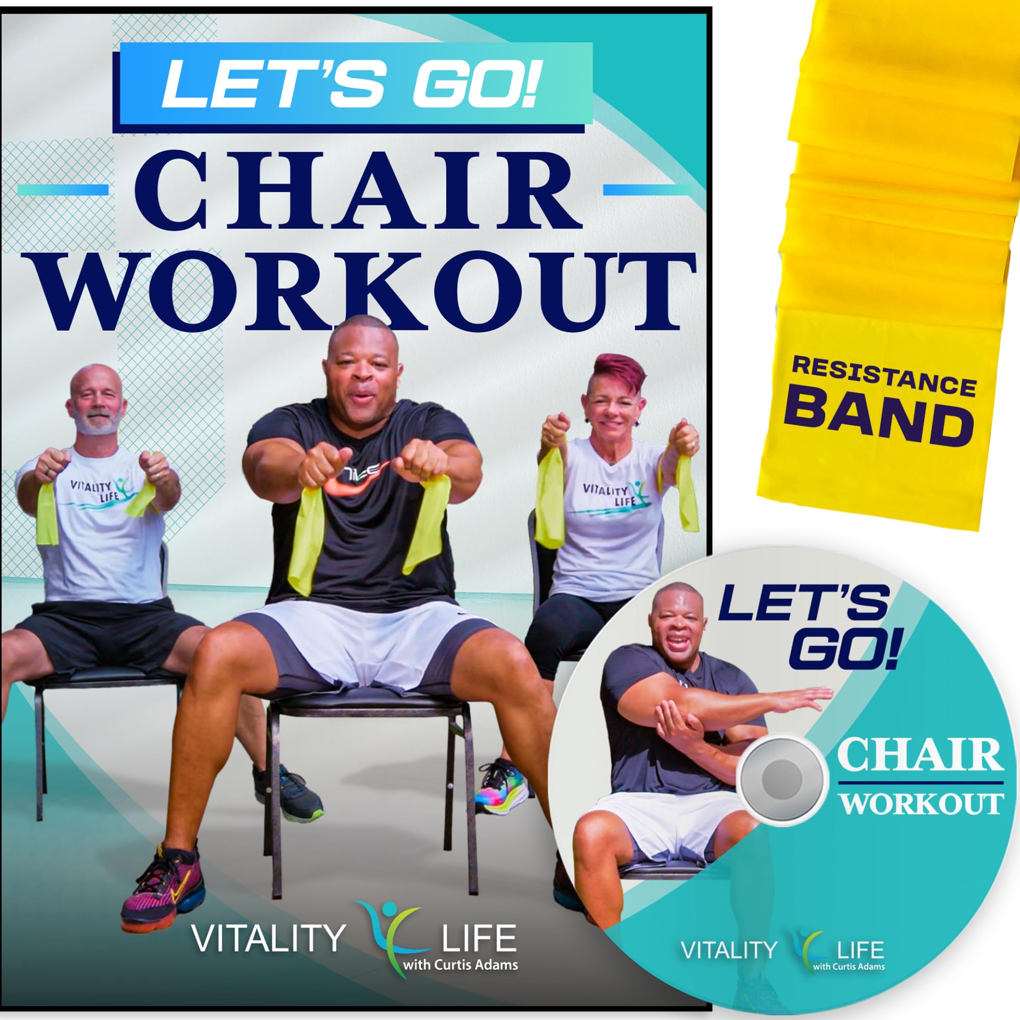 Chair Exercises for Seniors DVD with Resistance Bands - Fun Seated